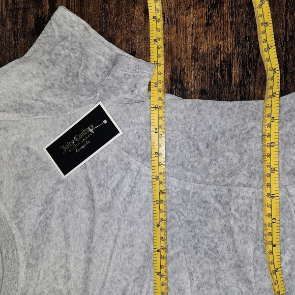 NWT Juicy Couture Black Label Velour Grommet Embellished Mini Dress Gray Medium - Picture 7 of 10